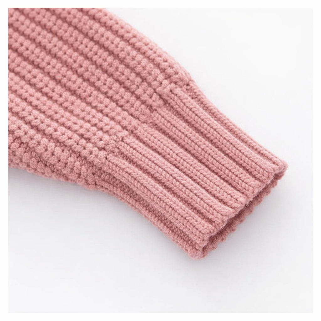 Soft Knit Cotton Sweater - Dusty pink