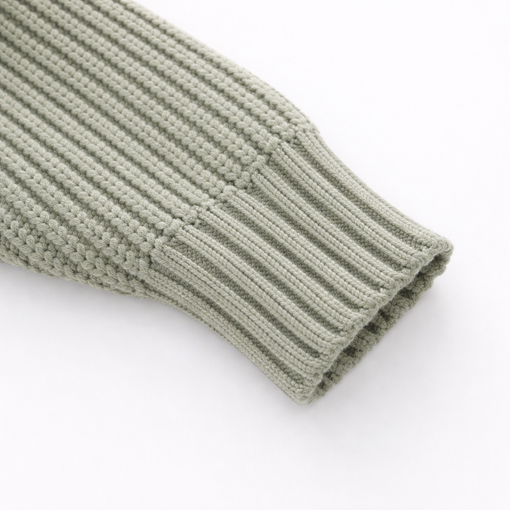 Soft Knit Cotton Sweater - Sage