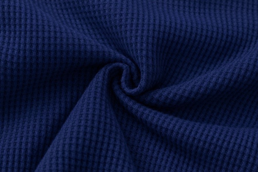 Waffle Knit Pocket Romper - Navy blue, product view 5