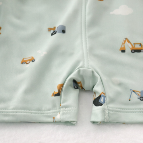 Sunlit Swim Romper - Trucks