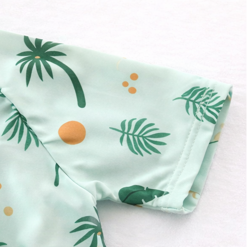 Sunlit Swim Romper - Leaves