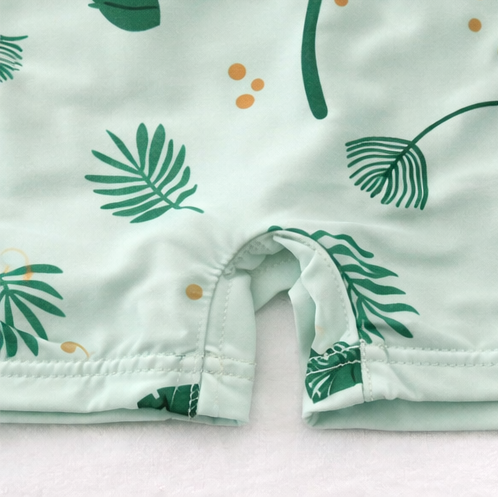 Sunlit Swim Romper - Leaves