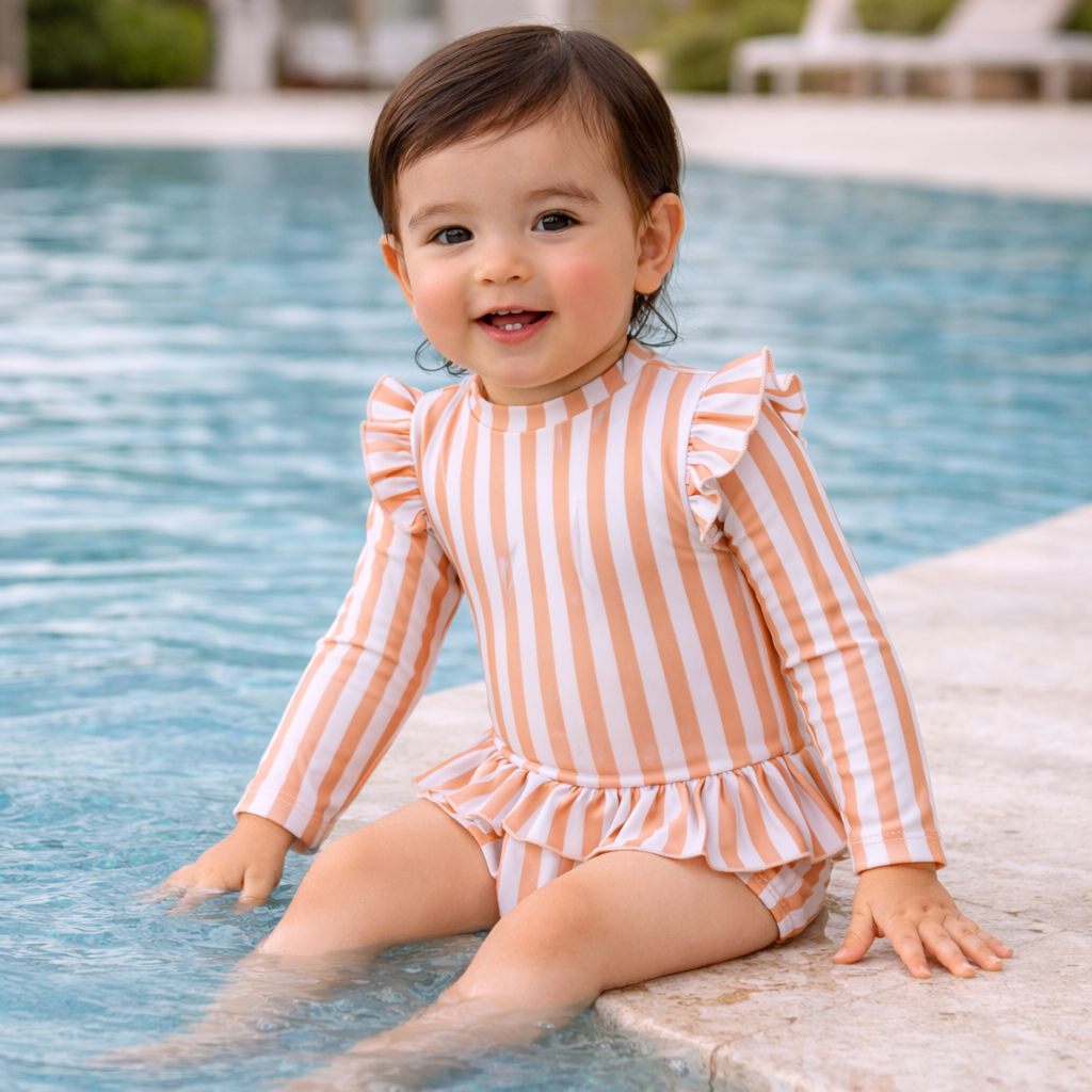 Seaside Swim Set - Pink stripes