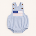 Americana Seersucker Bubble Romper