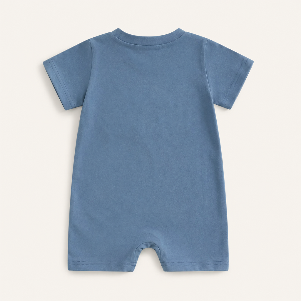 USA Appliqué Short Sleeve Baby Romper - Blue