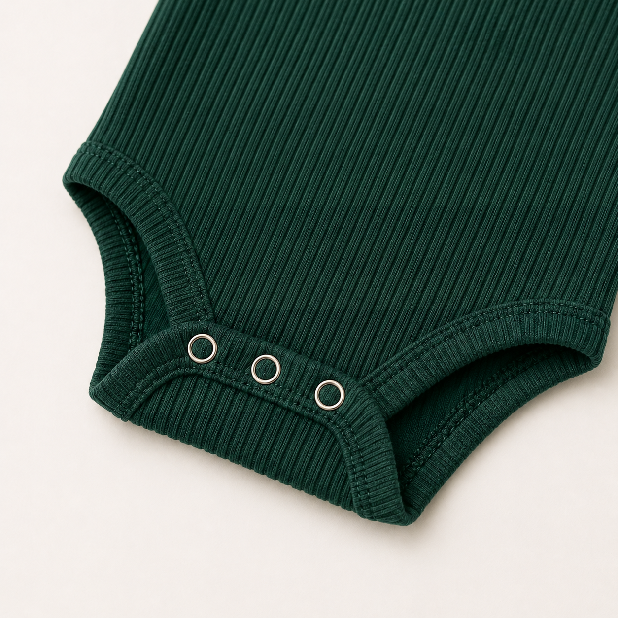 Everyday Ribbed Baby Bodysuit & Shorts Set - Green