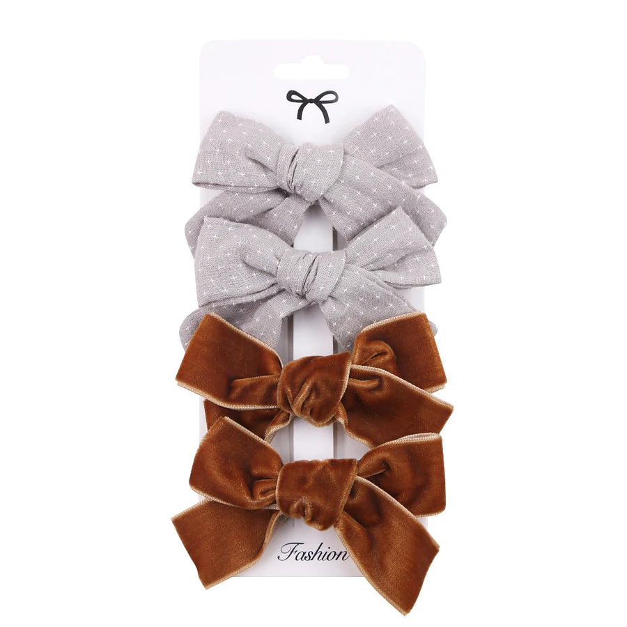 Leopard Dot Bowknot Hair Clip Set, product view 11