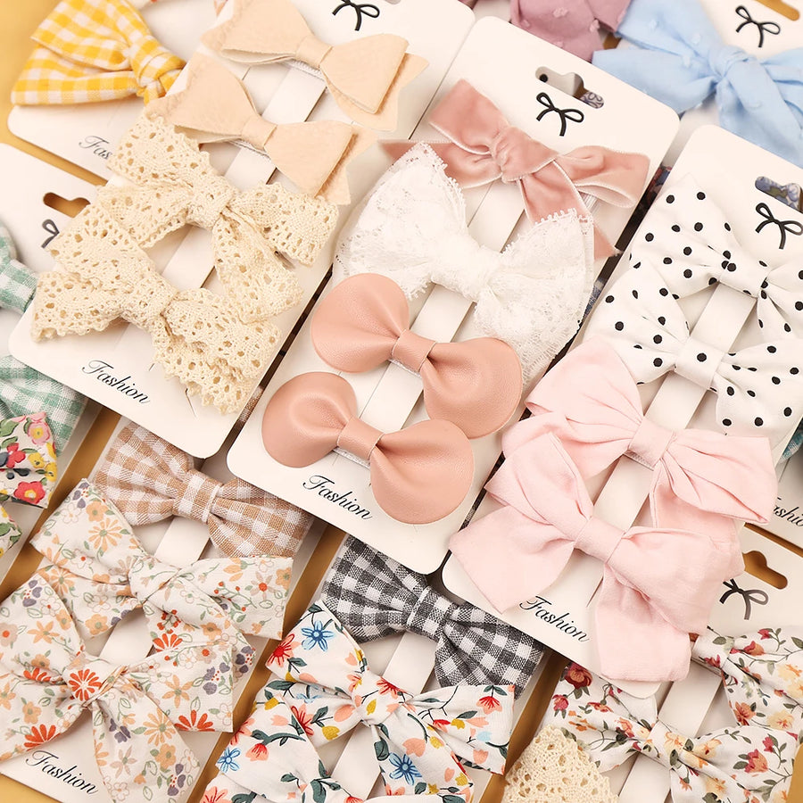 Leopard Dot Bowknot Hair Clip Set, product view 4