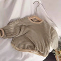 Striped Cotton Pullover Sweatshirt