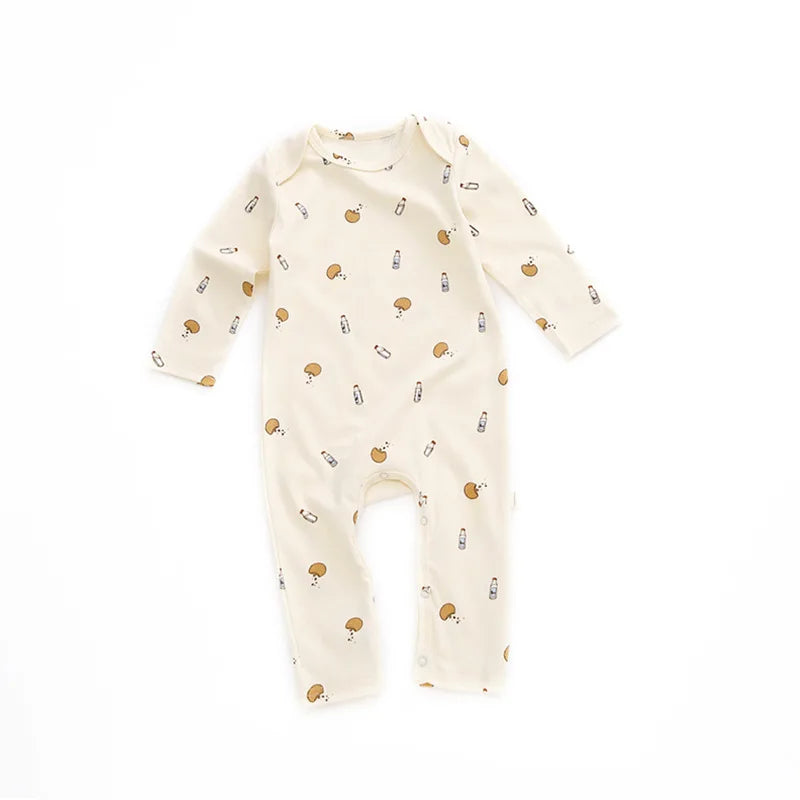 Spring Print Cotton Romper, product view