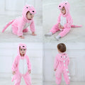 Pink dinosaur plush jumpsuit costume for toddlers