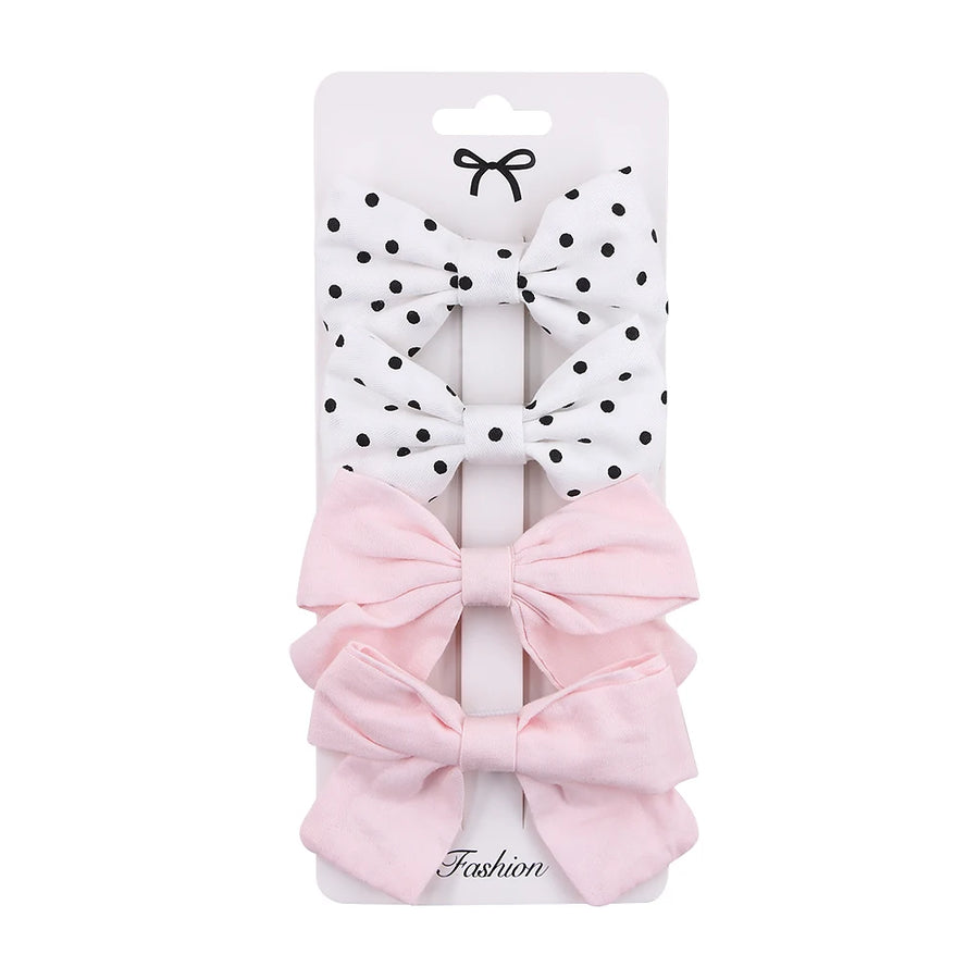 Leopard Dot Bowknot Hair Clip Set, product view 8