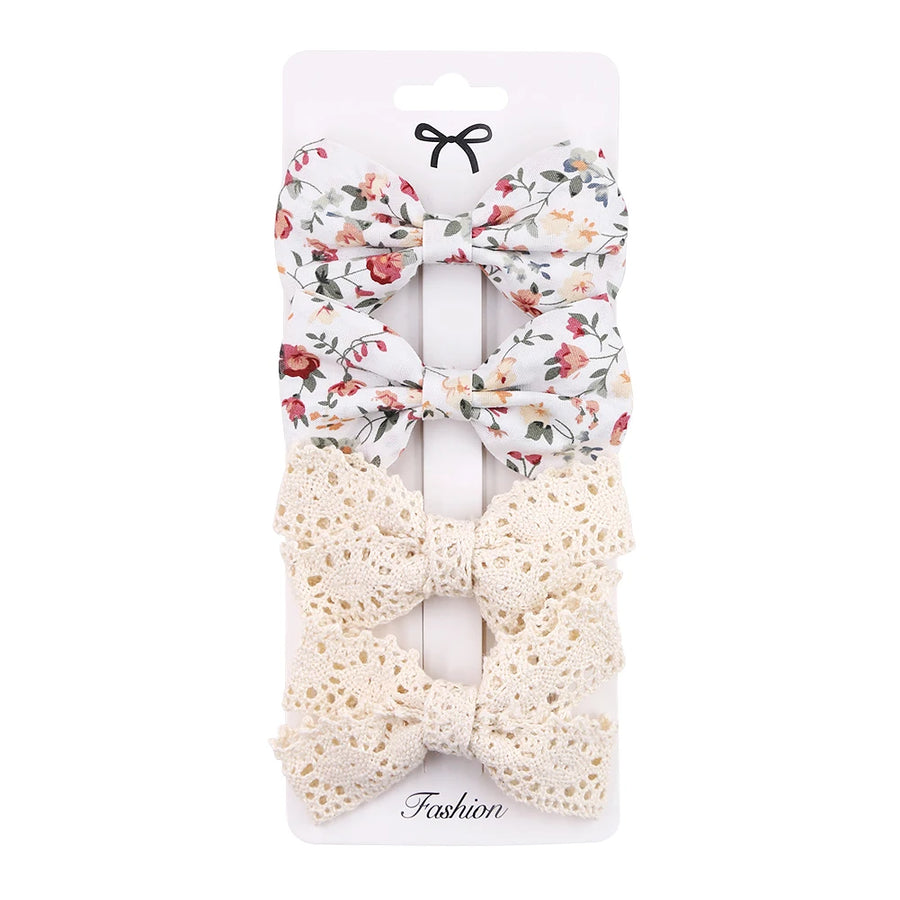 Leopard Dot Bowknot Hair Clip Set, product view 14