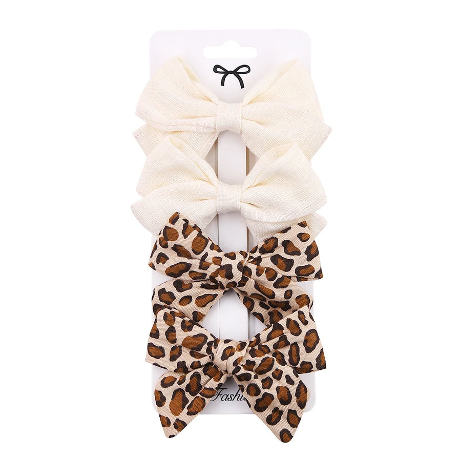 Leopard Dot Bowknot Hair Clip Set, product view 15