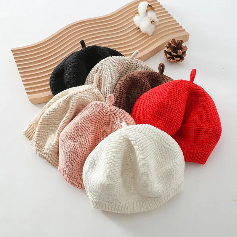 Cotton Knit Baby Beret, product view 2