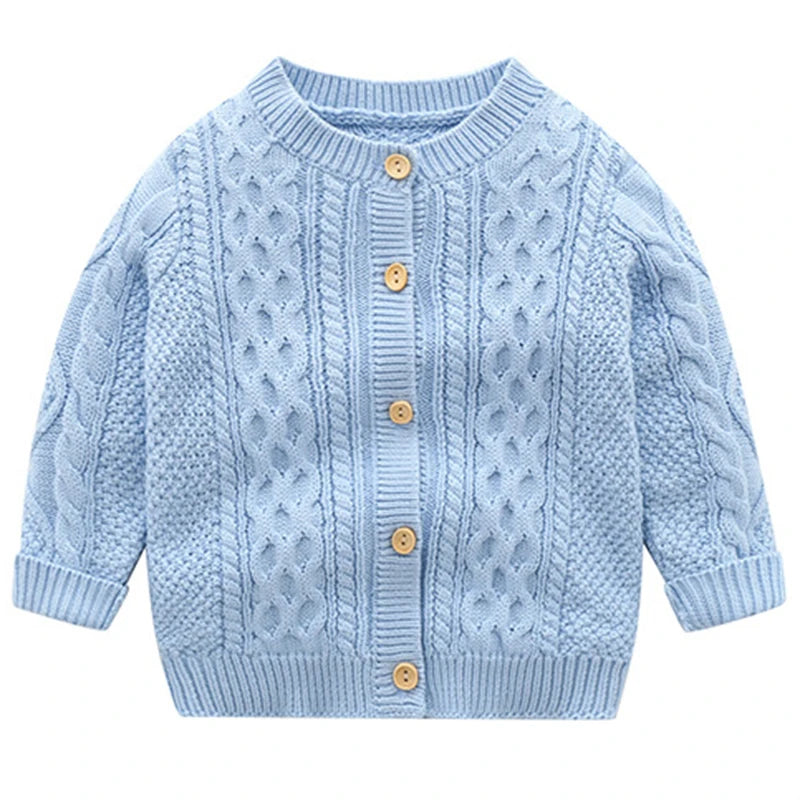 Kids Knitted Cardigan Jacket for Boys and Girls worn by child