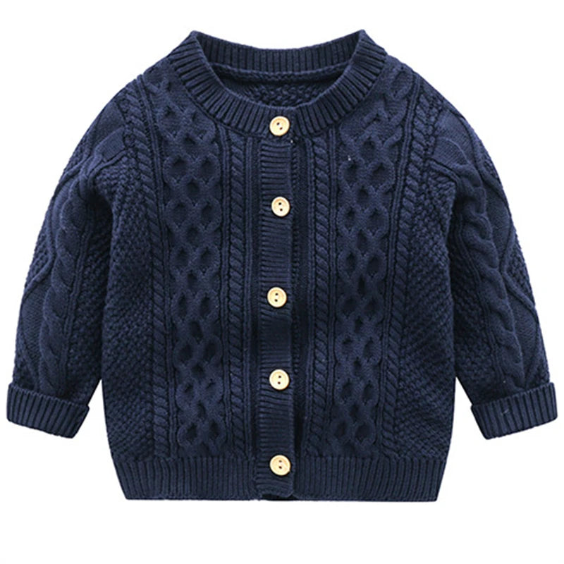 Kids Knitted Cardigan Jacket for Boys and Girls texture detail