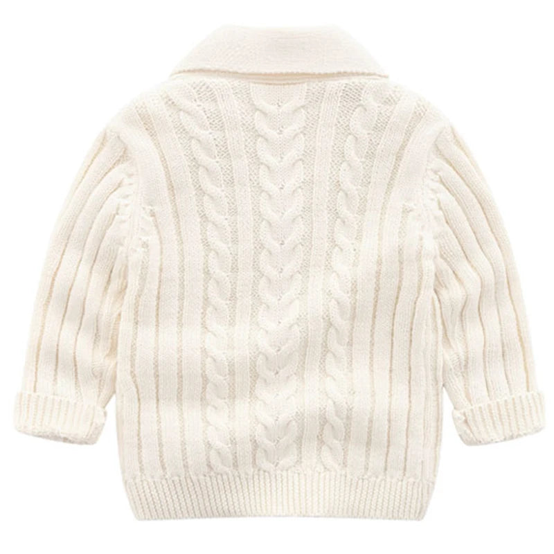 Kids Knitted Cardigan Jacket for Boys and Girls in red color