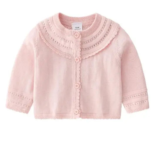Kids Knitted Cardigan Jacket for Boys and Girls hanging on rack