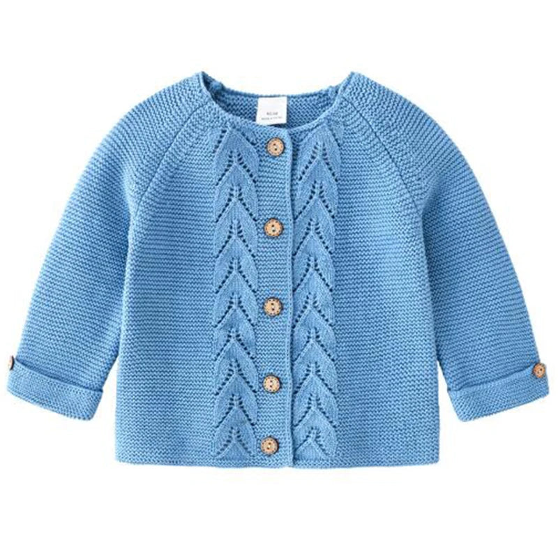 Kids Knitted Cardigan Jacket for Boys and Girls sleeve detail