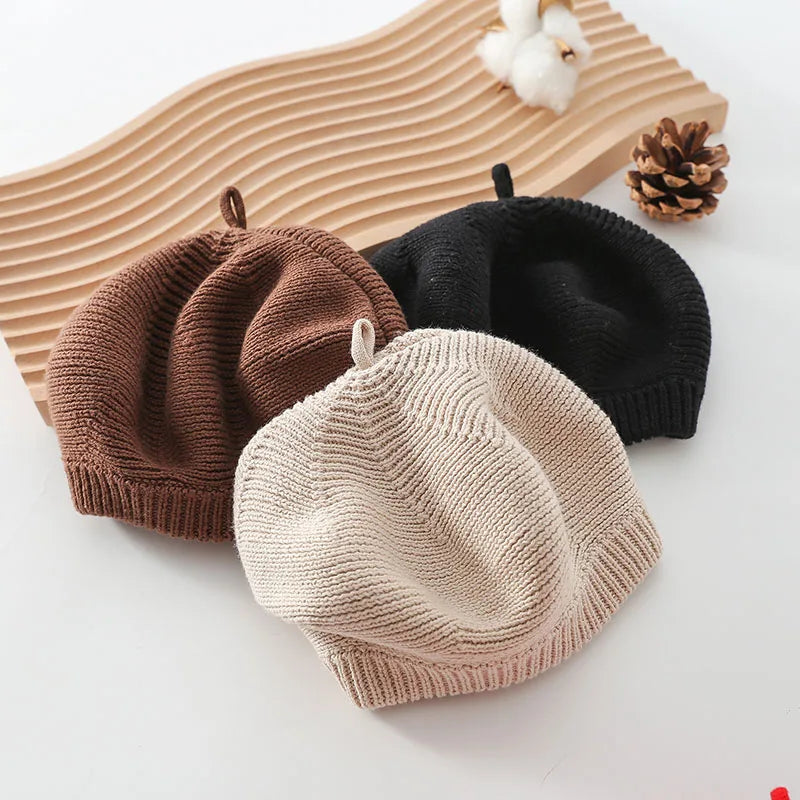 Cotton Knit Baby Beret, product view 3