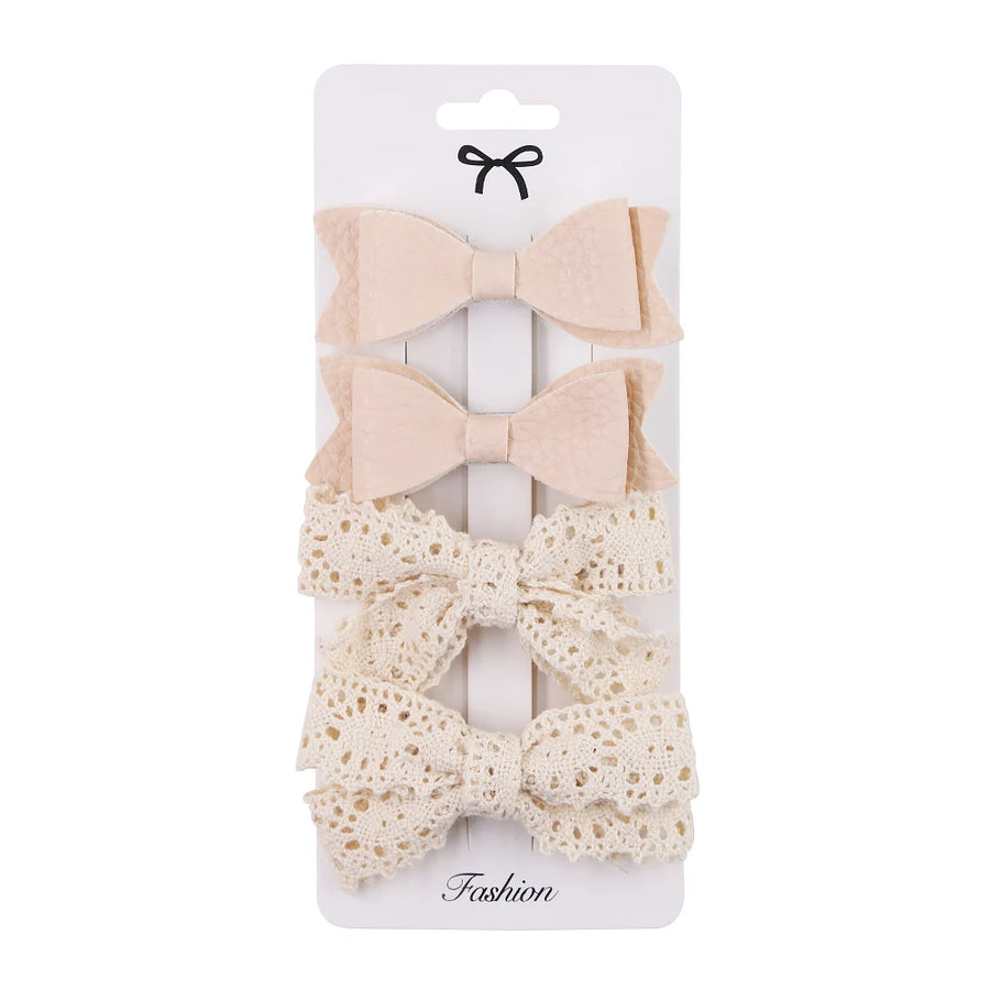 Leopard Dot Bowknot Hair Clip Set, product view 7