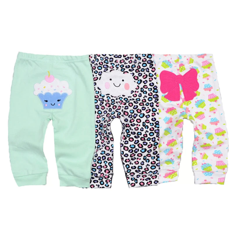 Cartoon Print Cotton Baby Pants