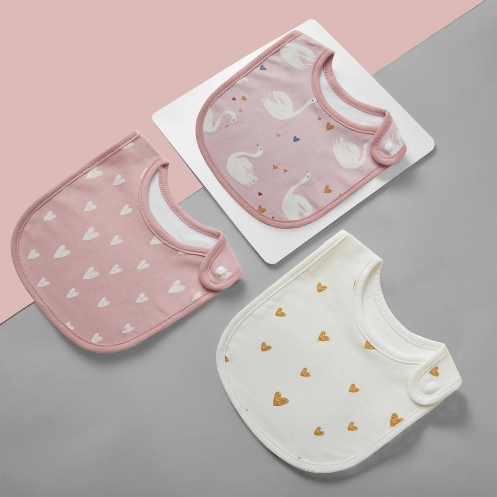 Everyday Cotton Bib Set – 3 Pack - Swans