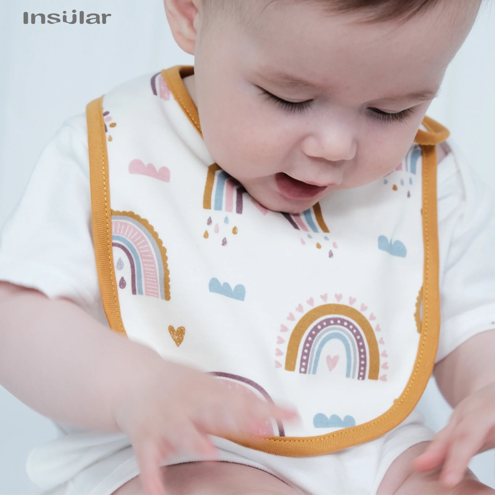 Everyday Cotton Bib Set – 3 Pack - Rainbow