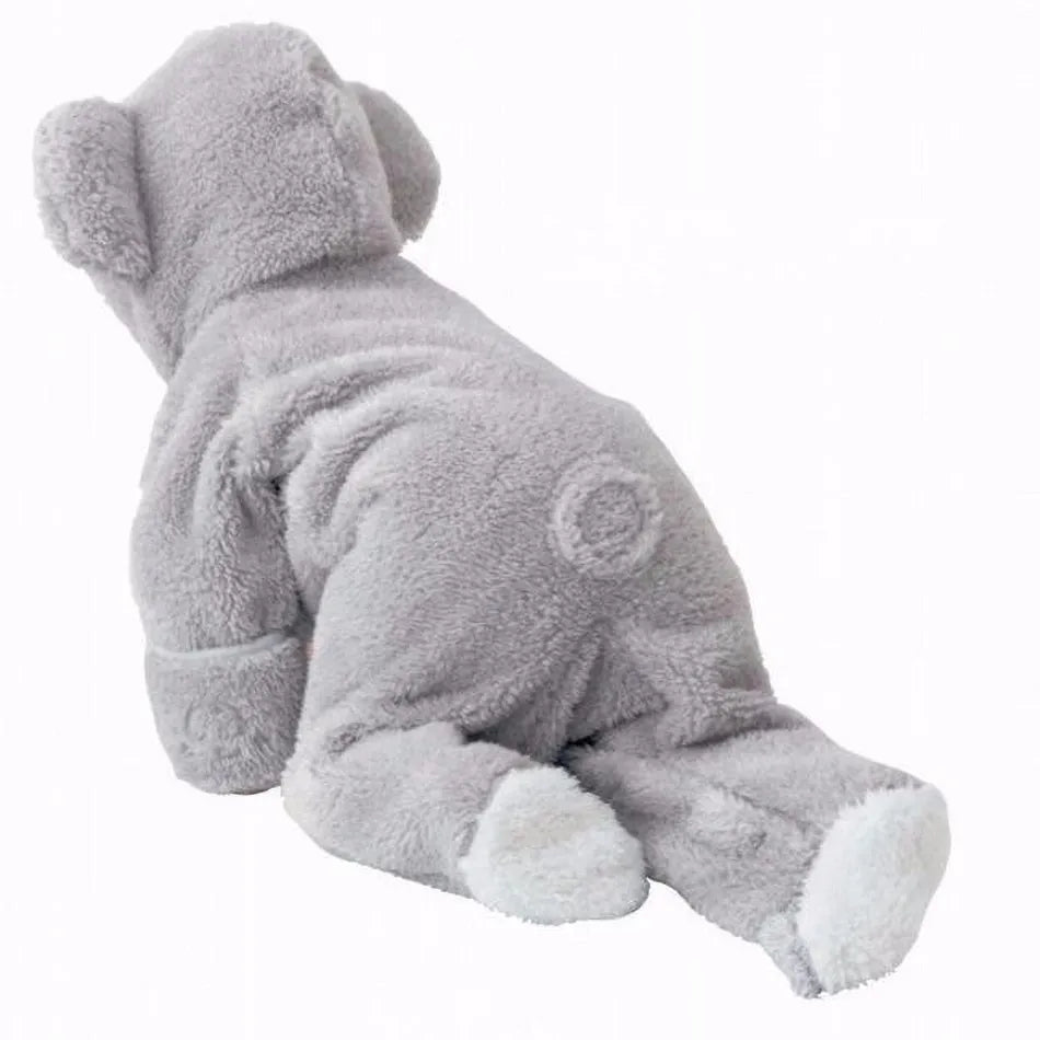Gray Koala Fleece Animal Hooded Baby Romper Costume