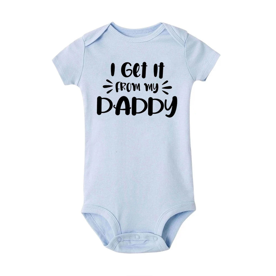 I Love My Daddy Romper with short sleeves