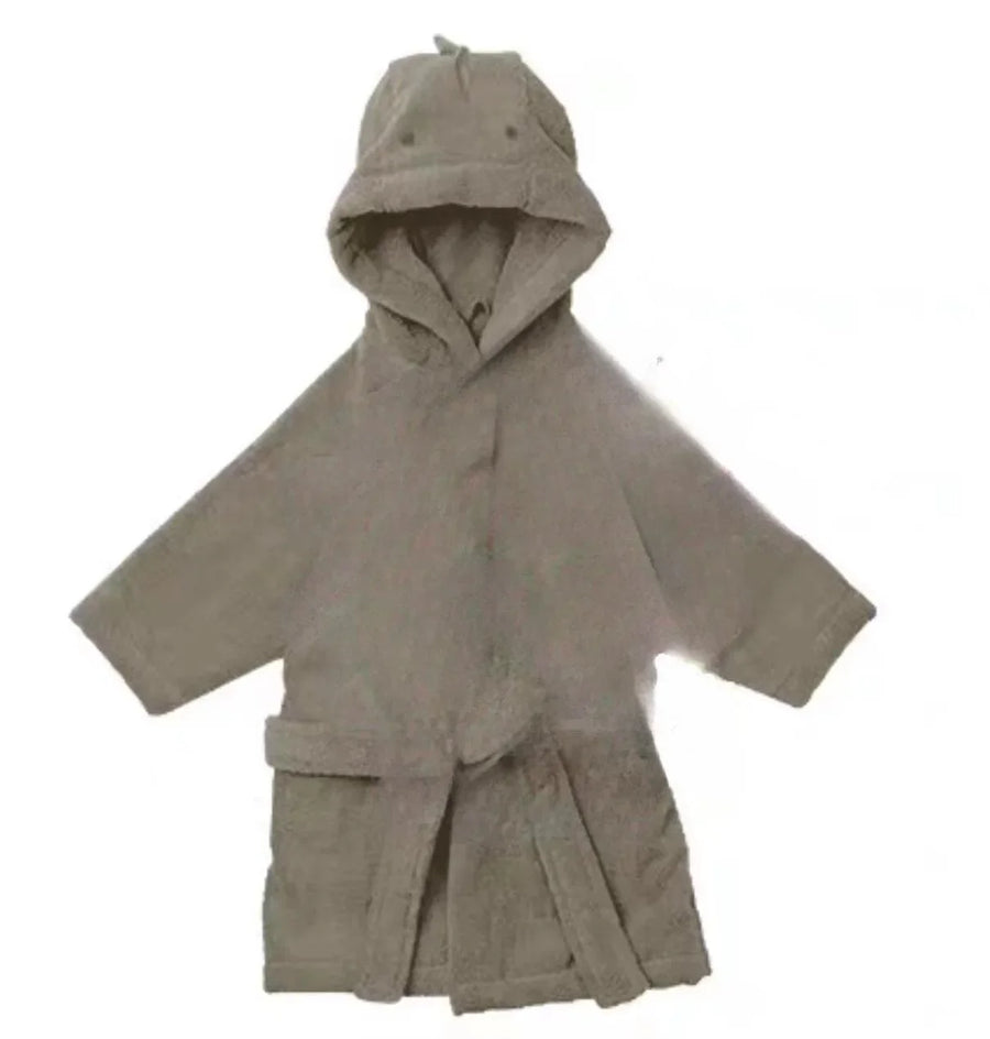 Embroidered Cotton Hooded Bathrobe Set, product view 21