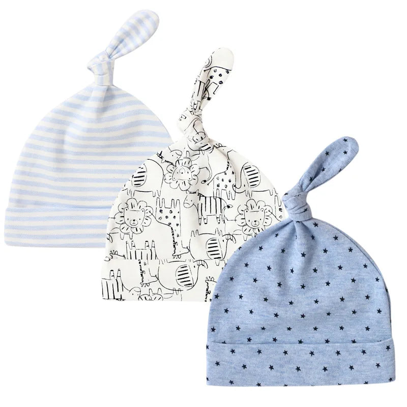 Cotton Cartoon Baby Cap Set