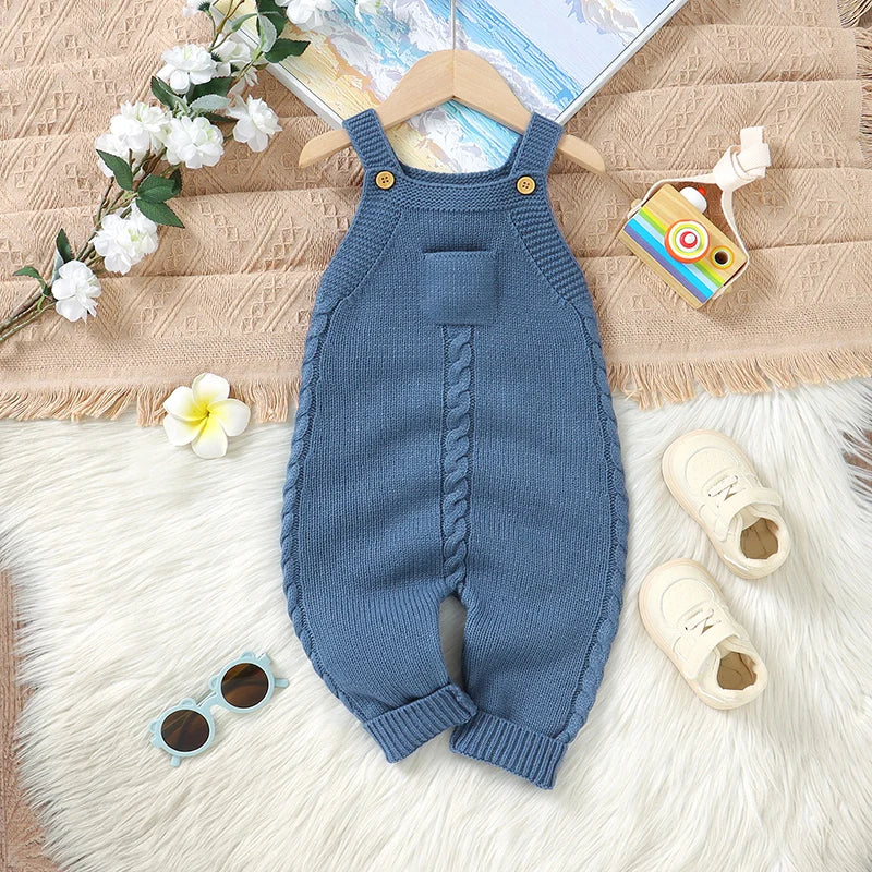 Hearthside Cable Knit Overall Romper
