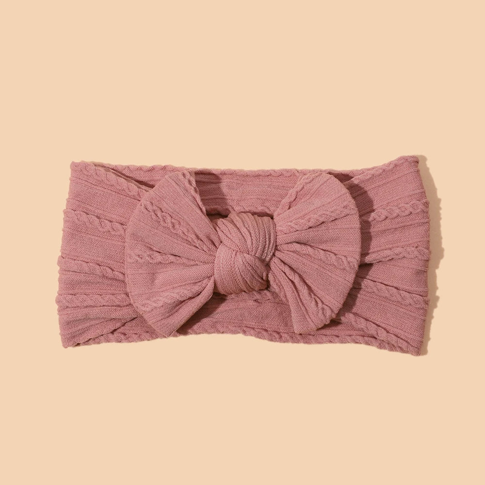 Bow Print Baby Headband Set