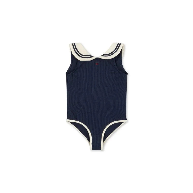 Navy One-Piece Swim Bodysuit for Kids