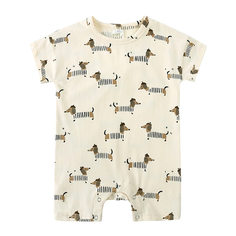 Solid Cotton Baby Romper