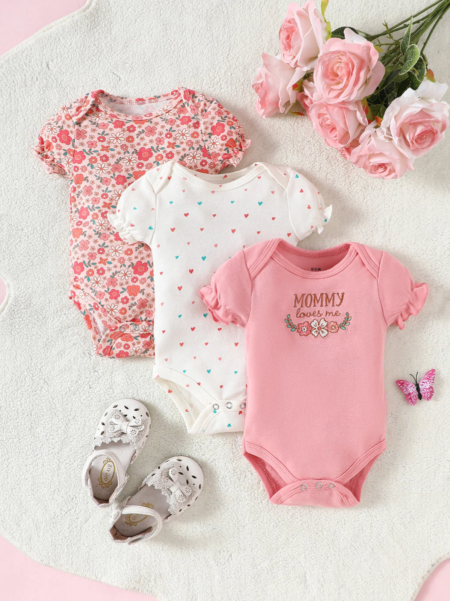 Girly Gentle Bodysuit Set (3-Pack), product view 7