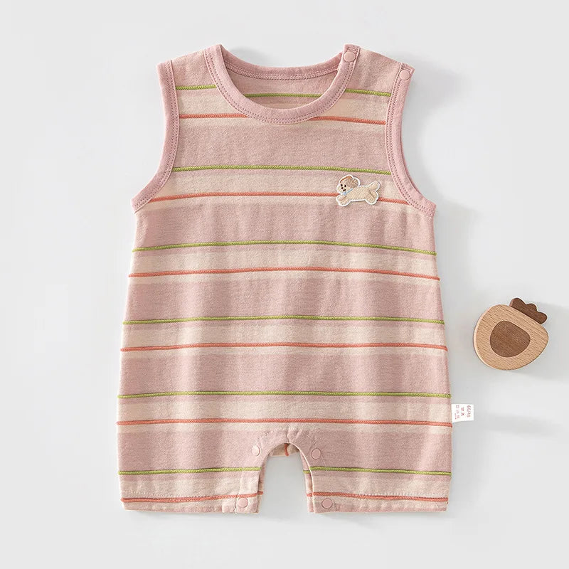 Summer Sleeveless Striped Baby Romper