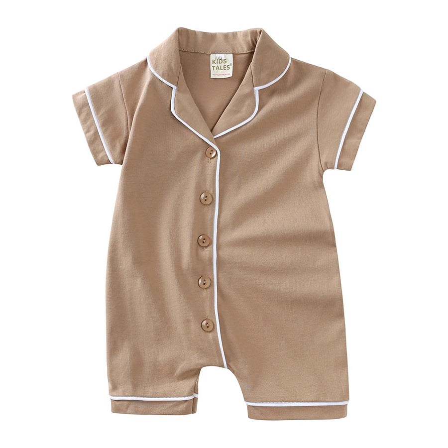 Classic Button Pajama Romper, product view 5