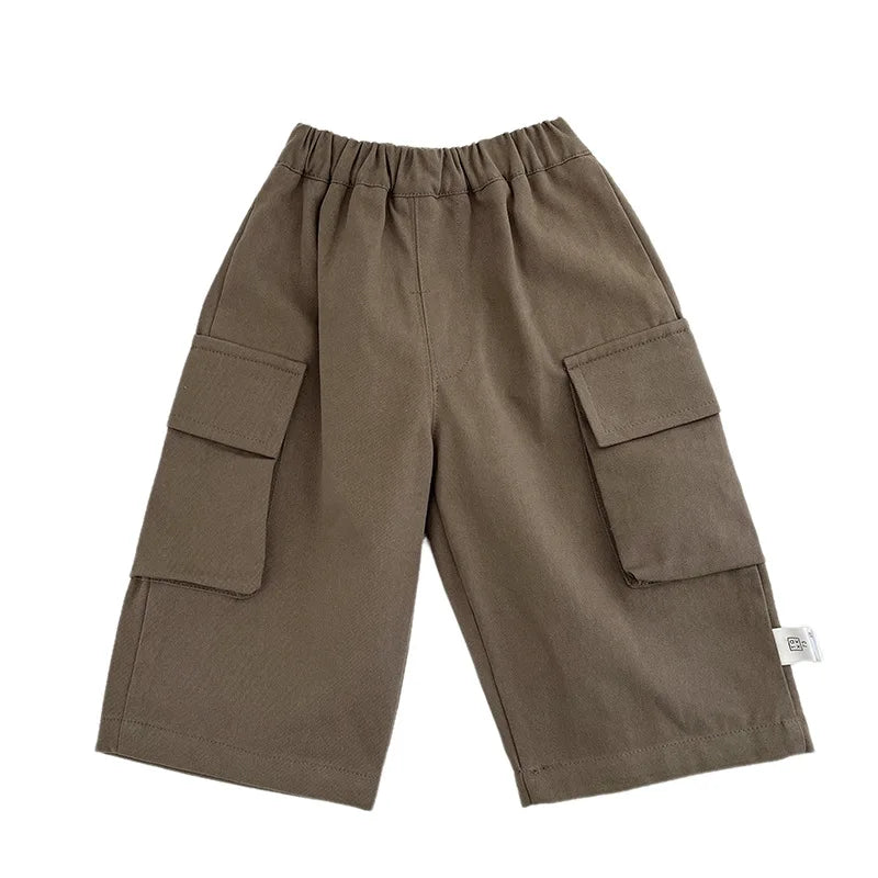 Loose Cargo Pocket Pants in Apricot back view