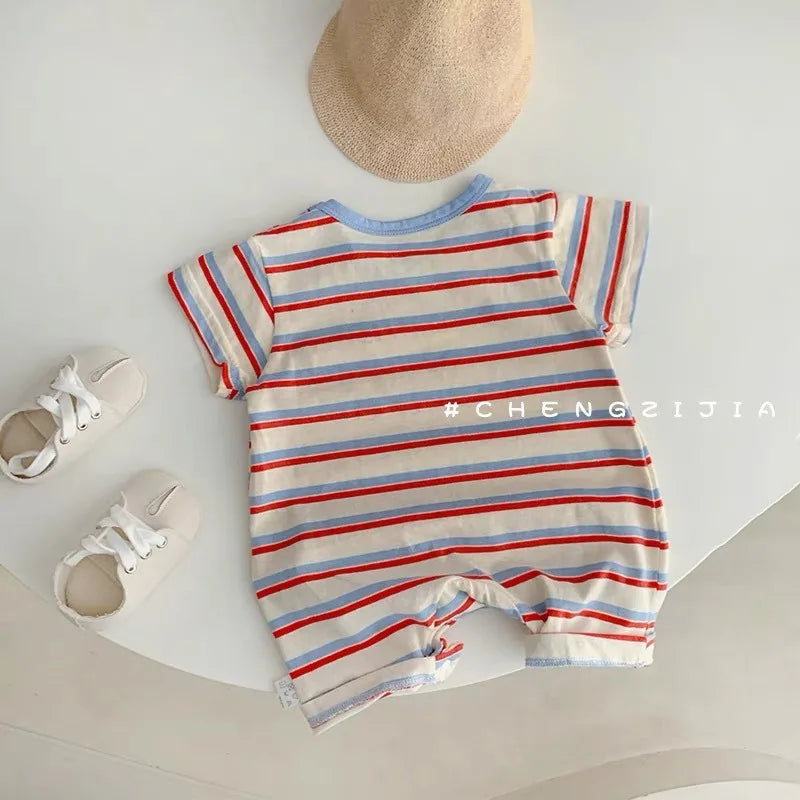 Soft cotton romper with full sleeves, designed for active and casual wear