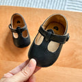 Black Soft Sole Baby First Walkers