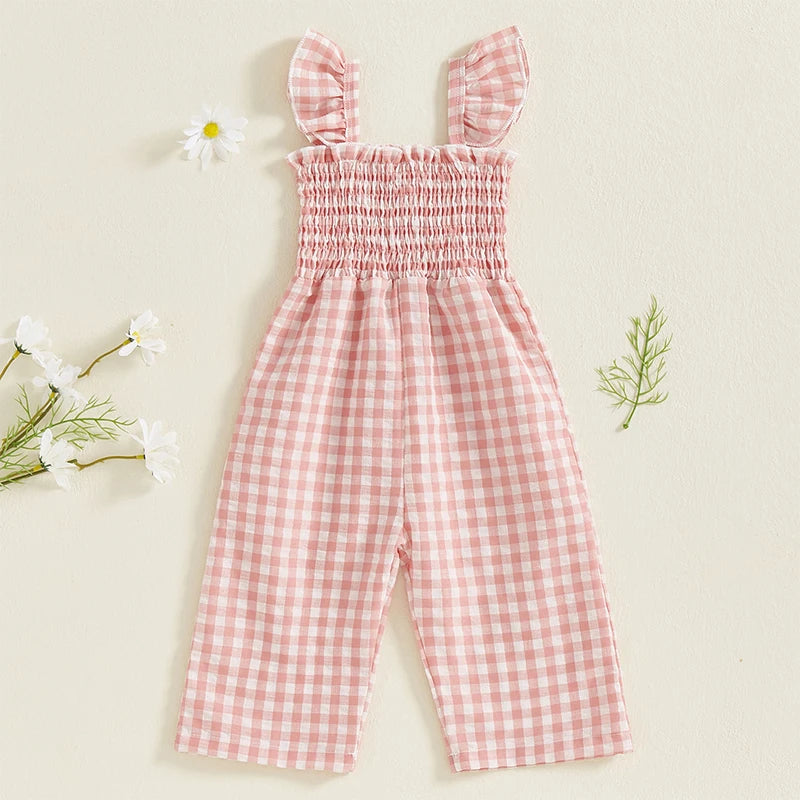 Vichy Ruffle Gingham Jumpsuit – detail 3