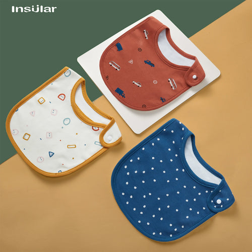 Everyday Cotton Bib Set – 3 Pack - Dog, product view 2