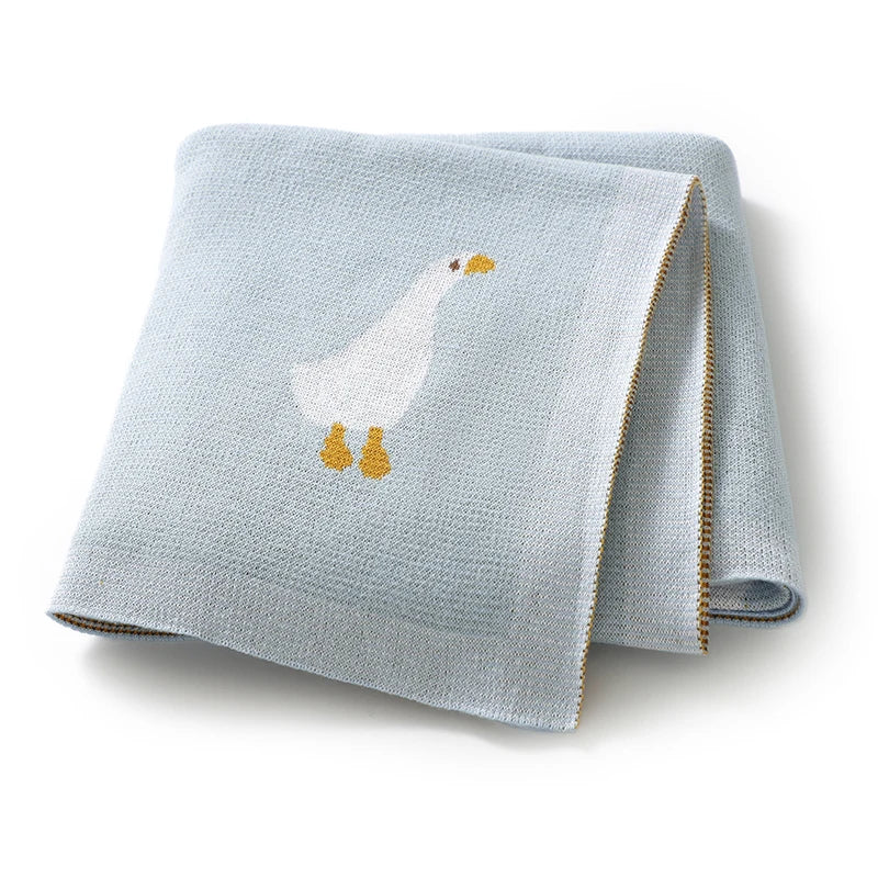 Allover Goose Knit Baby Blanket - 90 x 70 cm