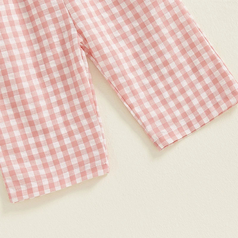 Vichy Ruffle Gingham Jumpsuit – detail 6