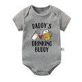 Baby Romper Displayed in Various Colors with Daddy's Buddy Print