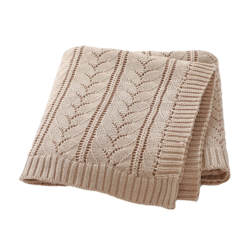 Knitted Cotton Baby Swaddle Blanket