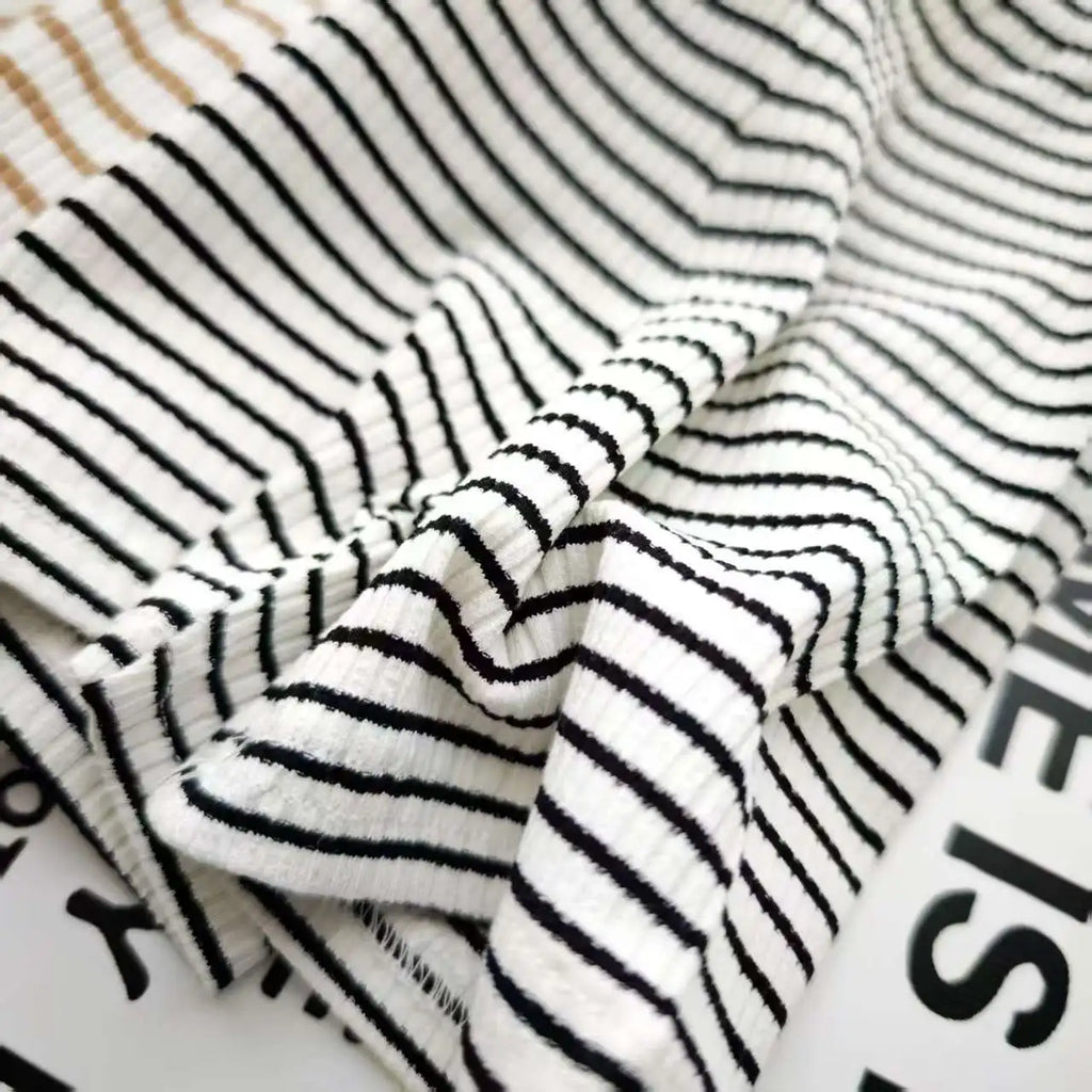 Striped Ribbed Elastic Baby Pants